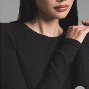 SKIMS Black Long Sleeve Top